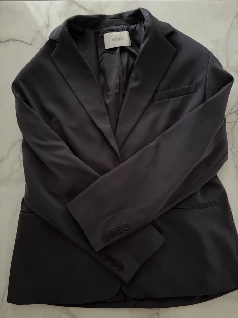 MESHKI Oversized Dark Gray Women's Blazer Jacket